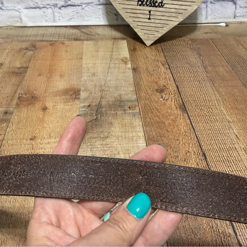 Shyanne Girls Leather Belt Brown Size 22